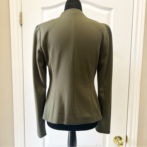 Ricki's Ponte Knit Cropped Blazer Olive Green Size XS - Picture 11 of 13